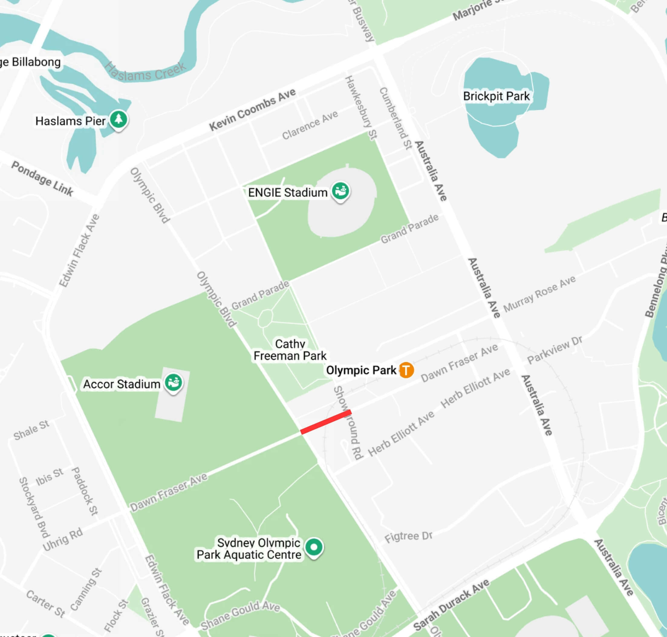 Road closure map