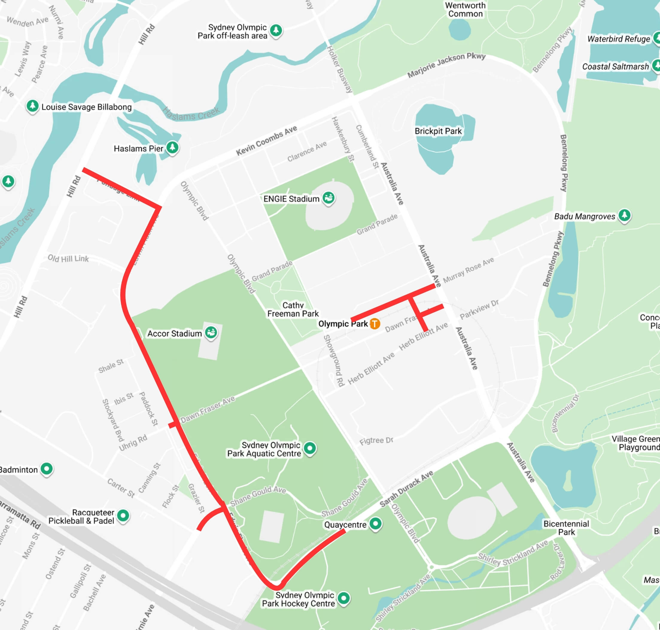 Road closure map