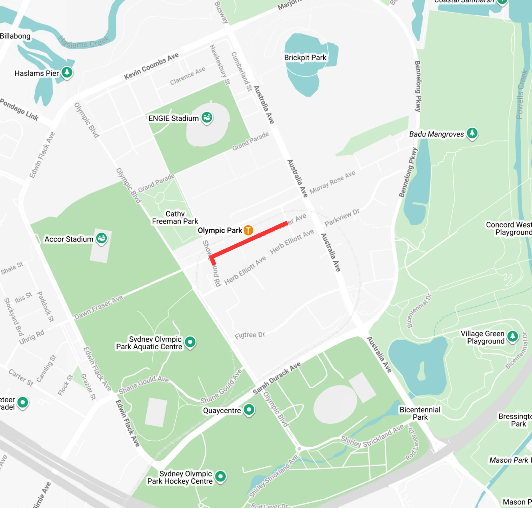 Road closure map